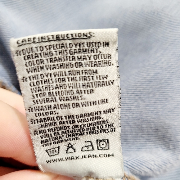 Wax Jean Trucker Denim Jacket Womens Size Medium Stretch Cropped Medium Wash - Picture 11 of 12